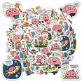 thumbnail image 1 of Funny Brain Stickers Cartoon Science Stickers Humorous Education Decals for Laptops Notebooks Suitcases, 1 of 9