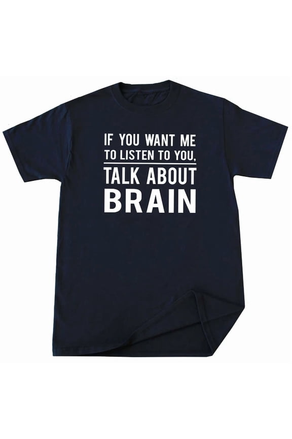 Funny Brain T-Shirt Intelligence Smart People Birthday S Tee, Unisex T-Shirt