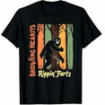 thumbnail image 1 of Funny Breaking Hearts Ripping Farts Sasquatch Bigfoot Graphic Black T-Shirt for Men and Women, 1 of 4