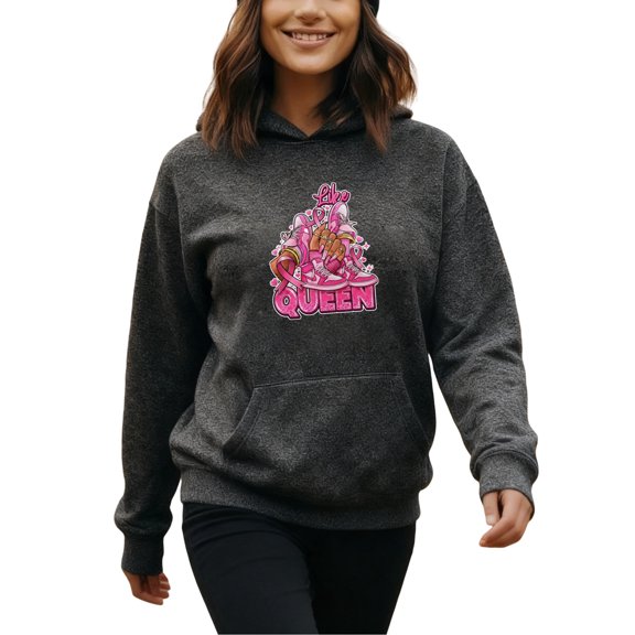 Funny Breast Cancer Awareness Hoodie for Men and Women, Unisex Pullover Hooded Sweatshirt, Comfortable Cotton Poly Blend, Support and Awareness Casual Outfit