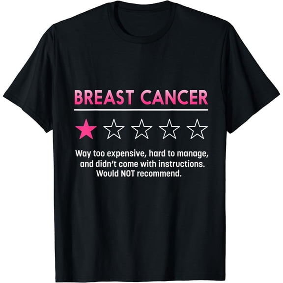 Funny Breast Cancer Awareness One Star Rating Survivor T-Shirt