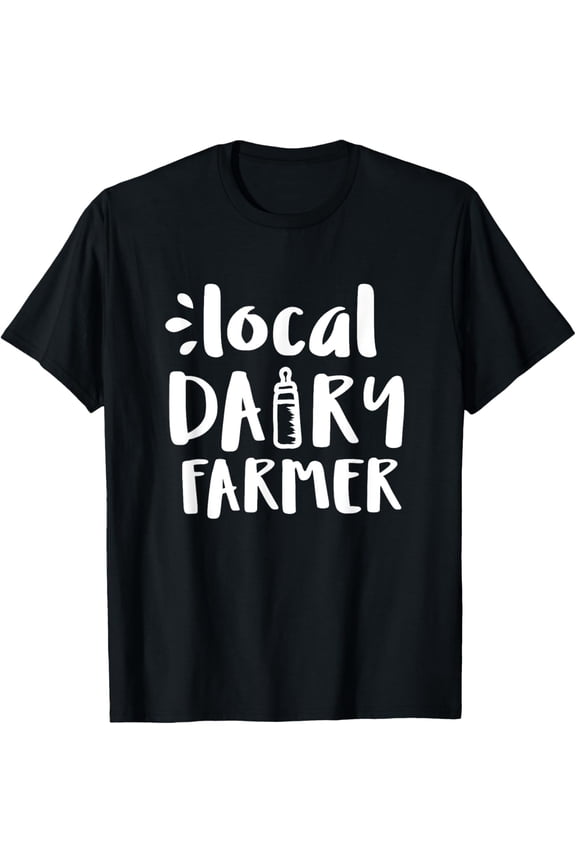 Funny Breastfeeding Tshirt Nursing Mom Local Dairy Farmer T-ShirtPure cotton short-sleeved shirts for both men and women