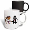 thumbnail image 1 of 3drose, Funny Bride and Groom Kitty Cat Wedding Cartoon, 11oz Magic Transforming Mug, 1 of 7