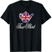 Funny British Tea Shirt UK teapot Union Jack flag tea pun T-Shirt