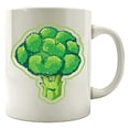 thumbnail image 1 of Funny Broccoli 11 oz Coffee Mug - Florets Stem Plant Humor White Ceramic Gift, 1 of 4