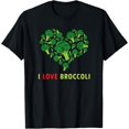 thumbnail image 1 of Funny Broccoli Gift - I Love Broccoli - Kids Vegetarian Keto T-Shirt men and women can wear, black, white, gifts, 1 of 4