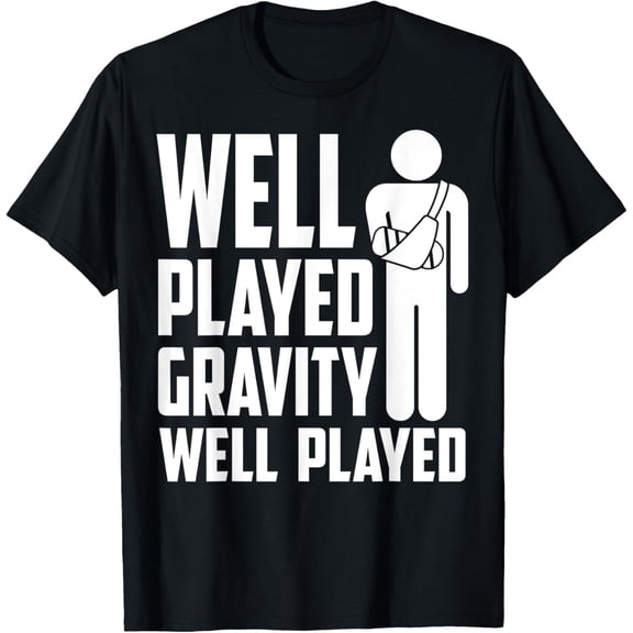 Funny Broken Arm Design For Men Women Kids Elbow Broken Arm T-Shirt