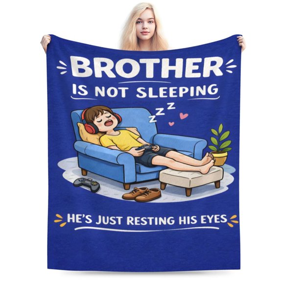 Funny Brother Gaming Blanket Brother Humor Gift Blanket Gamer Brother Gift Soft Cozy Blanket Home Decor Gift 50x40