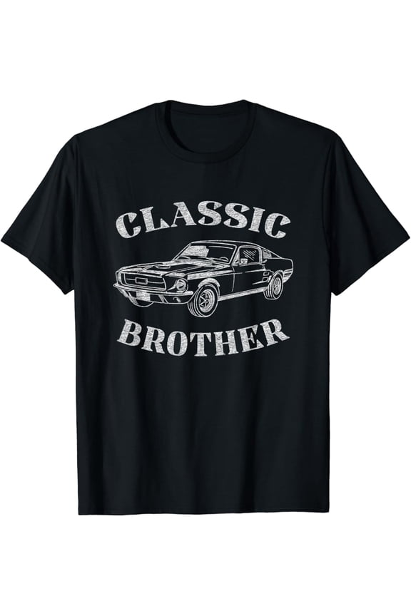 Funny Brother Saying Classic Car Graphic T-Shirt Design Preview Only