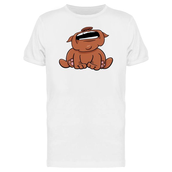 Funny Brown Bulldog Cartoon T-Shirt Men -Image by Shutterstock, Male Medium