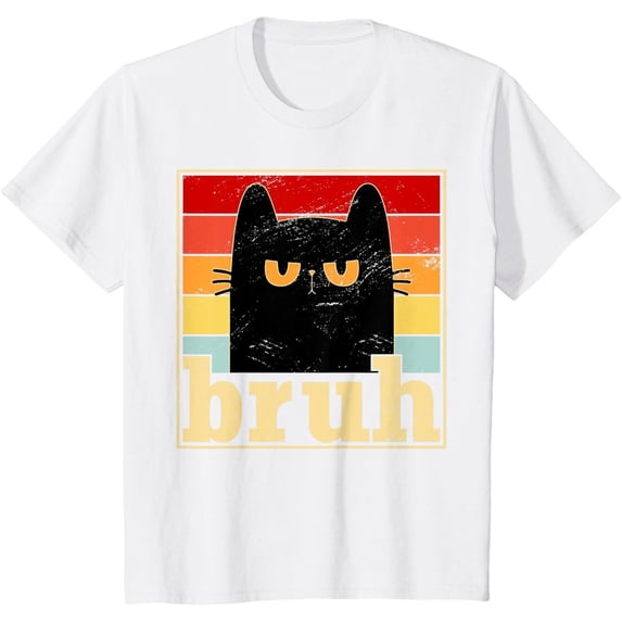 Funny Bruh Cat Meme Shirt for Men Women T-Shirt