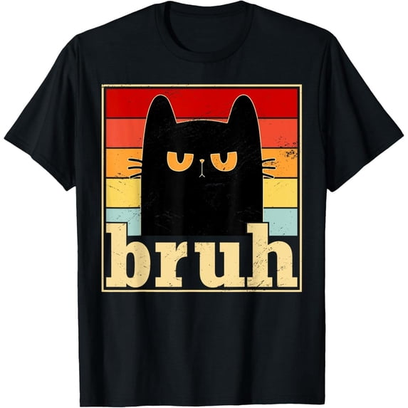 Funny Bruh Cat Meme Shirt for Men Women T-Shirt