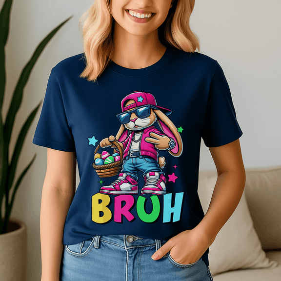 Funny Bruh Meme Easter Day Bunny Eggs Teens Shirt, He is Rizzin,Easter Day Shirt, Happy Easter Day, Bunny Cute Tee,Jesus Easter TShirt