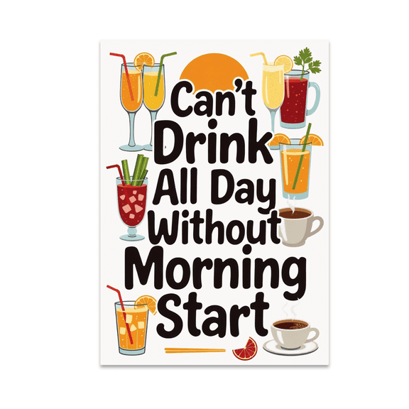 Funny Brunch Wall Art - Brunch Party Enthusiast - 13x19 Poster Print