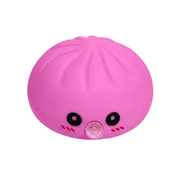Funny Bubble-Popping Steamed Bun Squeeze, Stress Relief for Adults, Soft Squishy Anxiety Relief Gift for Birthdays, 1Pack Pink