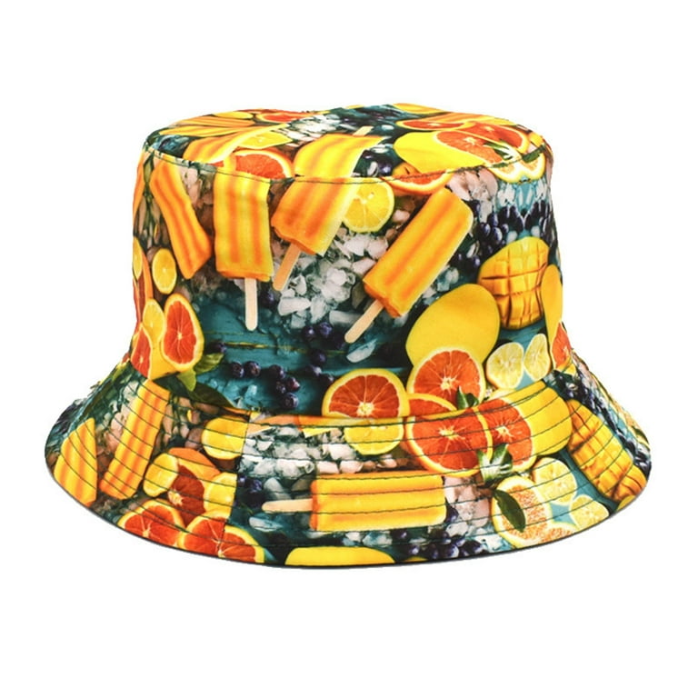 Funny Bucket Hat Hump Hat Creative Fruit Pattern Printing