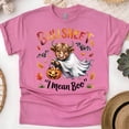 thumbnail image 1 of Funny Bullsheet I Mean Boo T-Shirt | Highland Cow Ghost Halloween Graphic Tee, Heliconia, Size 2XL, 1 of 6
