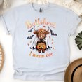 thumbnail image 1 of Funny Bullsheet I Mean Boo T-Shirt | Highland Cow Halloween Graphic Tee, Ash, Size 2XL, 1 of 6