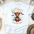 thumbnail image 1 of Funny Bullsheet I Mean Boo T-Shirt | Highland Cow Halloween Graphic Tee, White, Size S, 1 of 6