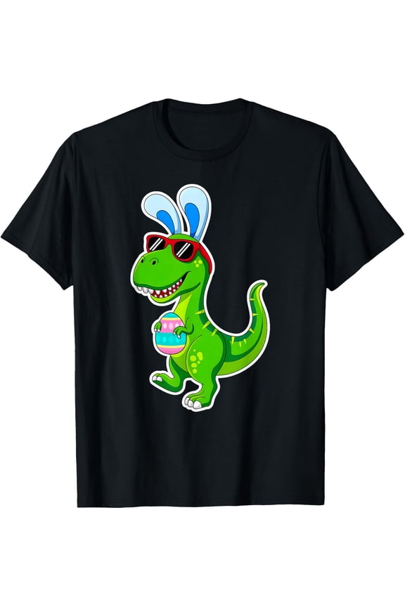 Funny Bunny Dinosaur T-rex Happy Easter T-Shirt
