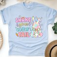 thumbnail image 1 of Funny Bunny Graphic T-Shirt | Pastel Rabbit Butt Design Tee for Women, Light Blue, Size 3XL, 1 of 6