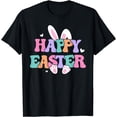 thumbnail image 1 of Funny Bunny Rabbit Eggs Hunting Groovy Happy Easter Day T-Shirt, 1 of 3