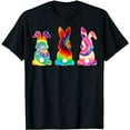 thumbnail image 1 of Funny Bunny Rabbit Eggs Hunting Happy Easter Day Tie Dye T-Shirt, 1 of 5