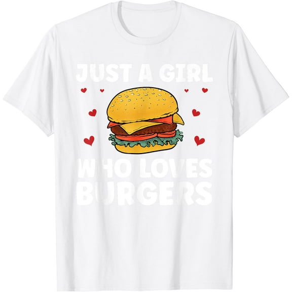 Funny Burger Art For Girl Women Hamburger Cheeseburger Lover T-Shirt