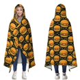 thumbnail image 1 of Funny Burger Wearable Blanket Hoodies for Women Men Adults Food Lovers Soft Cozy Cartoon Burgers Hooded Blankets for Bedding Office Decor Birthday Gifts 50X60 Inch, 1 of 5