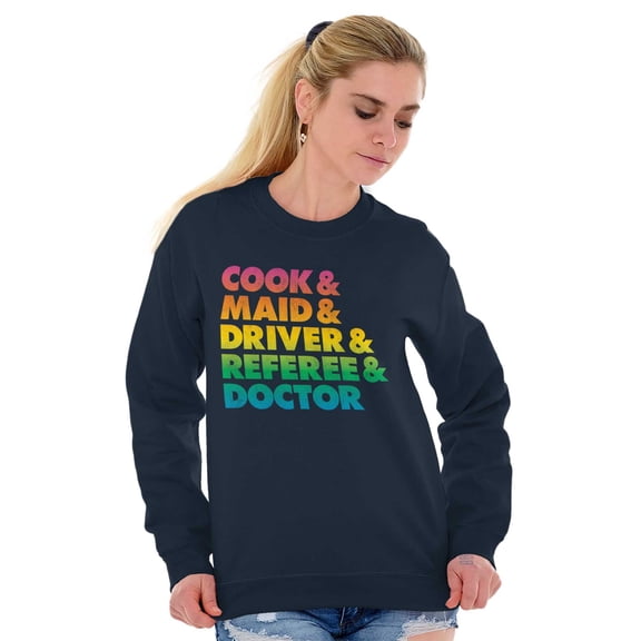 Funny Busy Mom Mothers Day Present Women Plus Size Crewneck Sweatshirt Brisco Brands 2X