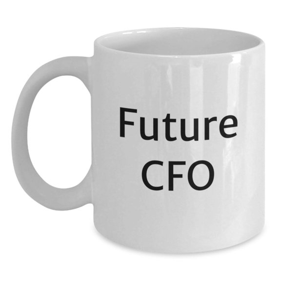 Funny CFO Gifts from Friends for Men, White Coffee Mug with Inspirational Quote, Christmas Unique Present