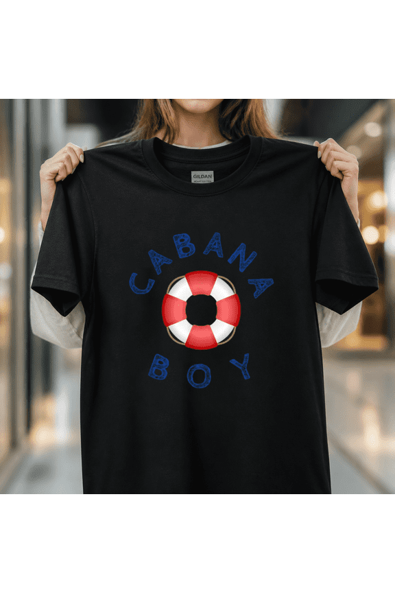 Funny Cabana Boy Unisex T-Shirt Beach Pool Vacation Service Humor Unisex T-Shirt, S - 5XL