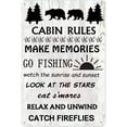 thumbnail image 1 of Funny Cabin Rules Metal Tin Sign Wall Art Decor, Farmhouse Wooden Style Cabin Sign for Home Decor Gifts 8 x 12 inch, 1 of 4