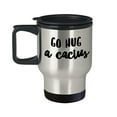 thumbnail image 1 of Funny Cactus Coffee Mug - 14 oz Stainless Steel Travel Cup - Go Hug A Gift, 1 of 4