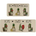 thumbnail image 1 of Funny Cactus Kitchen Rugs and Mats Set of 2,NO Pricks Allowed Plants Kitchen Mat for Floor, Non-Slip Washable Kitchen Sink Mats Holiday Kitchen Decor Doormat+Runner Rug, 1 of 6
