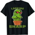 thumbnail image 1 of Funny Cactus Looking Sharp Pun Gardener Succulent T-Shirt, 1 of 5