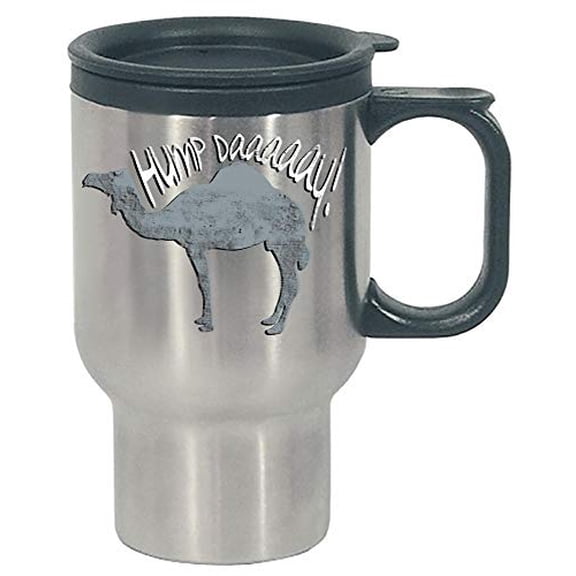 Funny Camel - Hump Day - Mammal Saddle Animal Dromedary Humor - Stainless Steel Travel Mug
