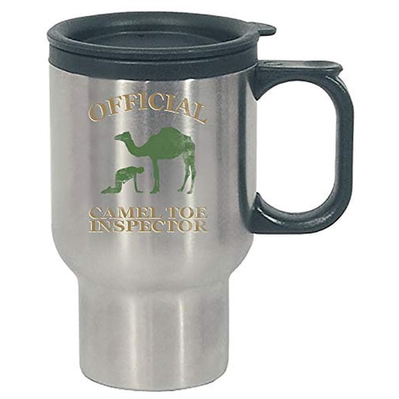 Funny Camel - Official Toe Inspector - Mammal Saddle Animal Dromedary Humor - Stainless Steel Travel Mug