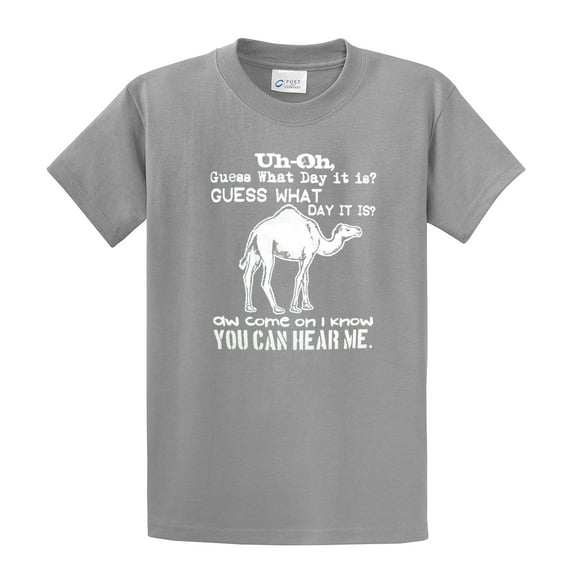 Funny Camel Youth Short Sleeve T-shirt Guess What Day It is Hump Day-Sportsgray-Yl
