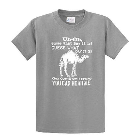 Funny Camel Youth Short Sleeve T-shirt Guess What Day It is Hump Day-Sportsgray-Ys