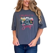 Funny Camera T Shirt, I Am About To Snap Graphic Tee, Photographer Gift Shirt, Photography Enthusiast Tee, Cute Photography T Shirt, Denim Comfort Colors T-Shirt, 3XL
