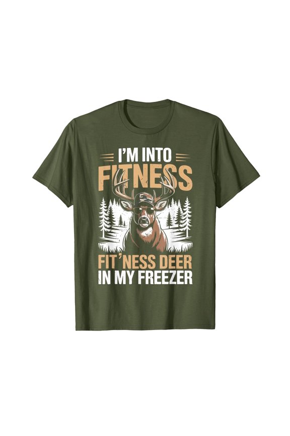 Funny Camo Deer Graphic T-Shirt for Hunters - Perfect Gift for Dad