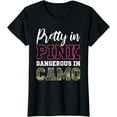 thumbnail image 1 of Funny Camo Hunting Pink Graphic for Women and Girls Hunters T-Shirt, 1 of 3
