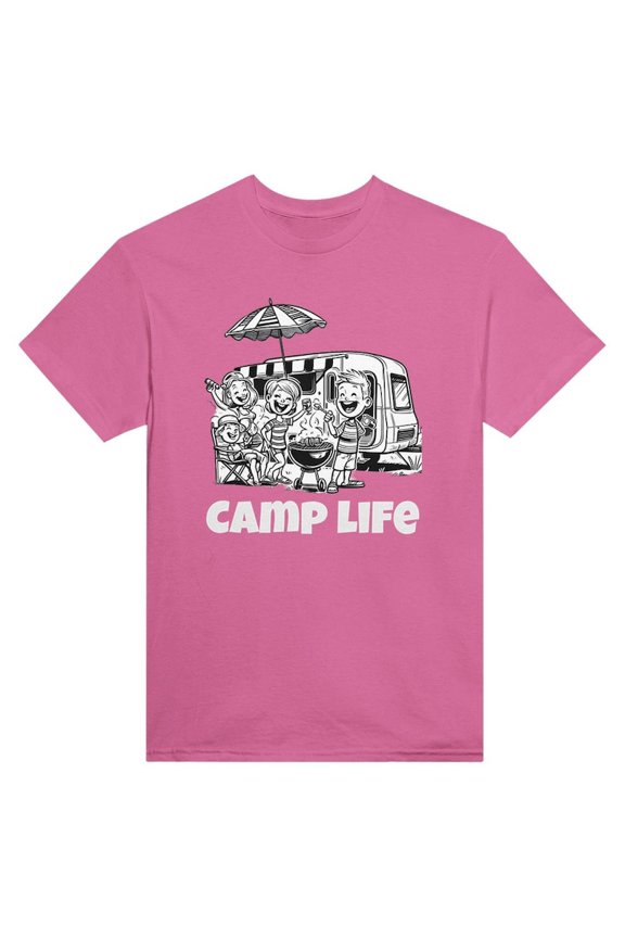 Funny Camp Life T-Shirt, Camping BBQ Caravan Graphic Tee, Outdoor Adventure Camping Shirt, Camper Nature Unisex T-Shirt