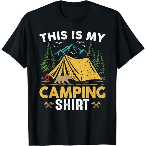 Funny Camper Hiking Nature Outdoor This Is My Camping T-Shirt