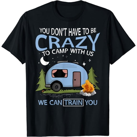Funny Camping Lover Crazy Camping Joke Gift Design Idea des T-Shirt