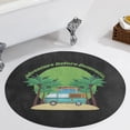 thumbnail image 1 of Funny Camping Round Carpet Circle Rug Outdoor Patio Area Rug Washable Large Area Rugs Hallway Room Decor Fitness Mats, 1 of 8