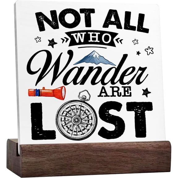 Funny Camping Sign Desk Decor,Rustic Camping Quote Ceramic Table Sign Plaque Desk Decorations For Home Campsite Trailer Camper Desk Shelf Table Decor (Not All)