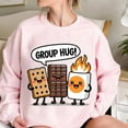 thumbnail image 1 of Funny Camping Smores Sweatshirt, Group Hug Marshmallow Shirt, Outdoor Nature Lover Graphic SWEATSweatshirtfor Campers and Friends, 1 of 5