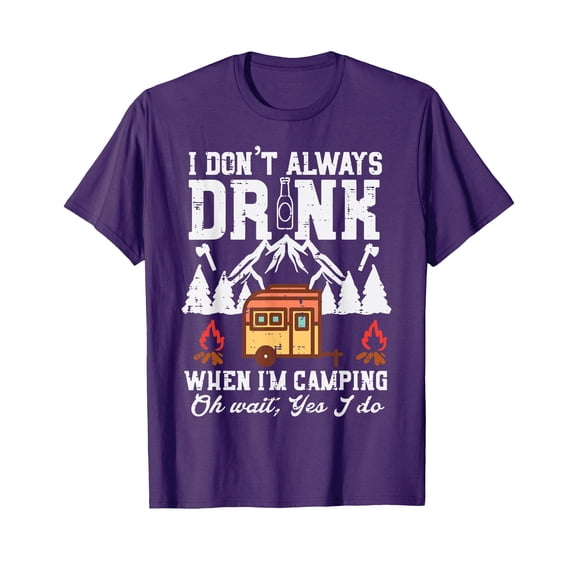 Funny Camping Theme T-Shirt with Vintage Camper Design for Outdoor Enthusiasts